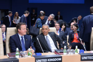 David Cameron (UK Prime Minister) and Barack Obama (US President)