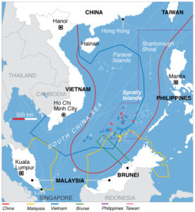 South China Sea Territorial Claims. Via Wikipedia