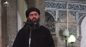 Abu Bakr al-Baghdadi declared the Islamic caliphate in Mosul. Credit: Youtube.com